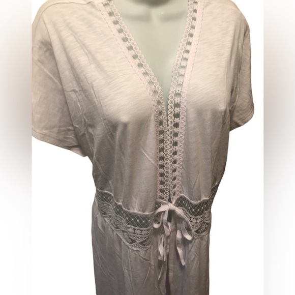 Belle Beach by Kim Gravel Regular Slub Knit Tie Front Cover Up QVC 1X Beach Wear - Picture 5 of 10